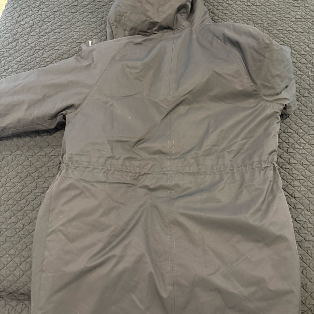 Abercrombie & Fitch Black winter coat with Cream Lining - Picture 4 of 5